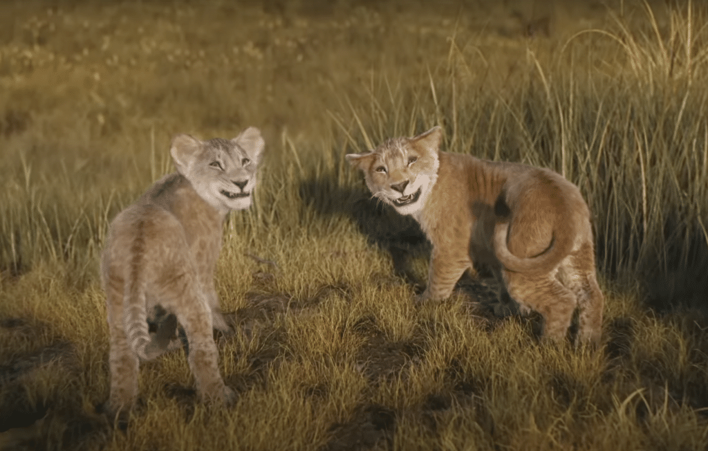 Theo Somolu and Braelyn Rankins during "I Always Wanted A Brother" in Disney's "Mufasa: The Lion King" (2024)